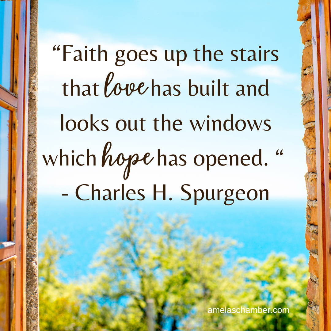 The Journey of Faith, Love, and Hope – Amela's Chamber, image size:1080x1080