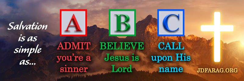 ABC's of Salvation Rectangular Christian Bumper Sticker (Free Plus Shipping) - Amela's Chamber