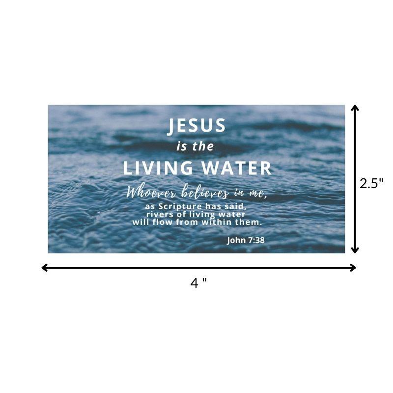 Drinkware Stickers - Jesus Is The Living Water (Pack of 5) - Amela's Chamber