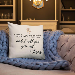 Matthew 11:28 - Come To Me 2-Sided Throw Pillow - Amela's Chamber