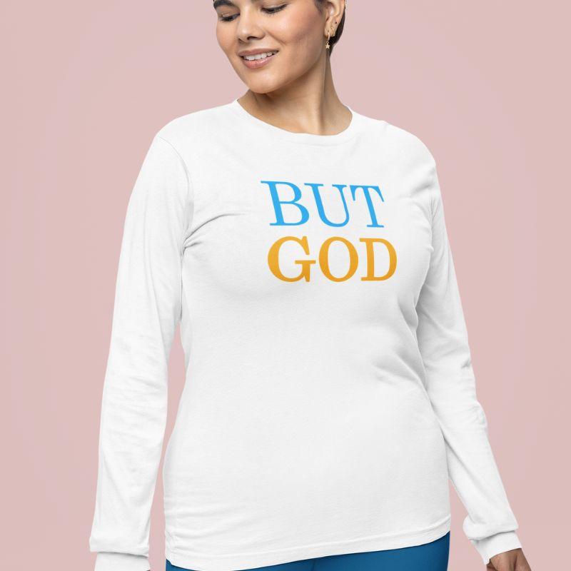 But God with ABC's of Salvation 2-Sided Long Sleeve T-Shirt (Lighter Colors) - Amela's Chamber