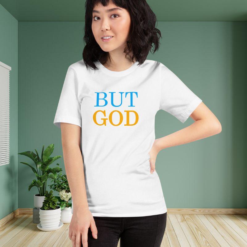 But God with ABC's of Salvation 2-Sided T-Shirt (Lighter Colors) - Amela's Chamber