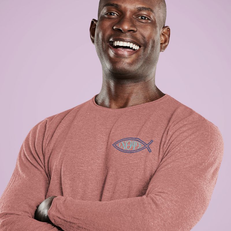 Fishers of Men with Fish Symbol 2-Sided Long Sleeve T-Shirt