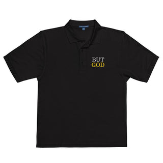But God Men's Embroidered Polo Shirt