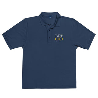But God Men's Embroidered Polo Shirt