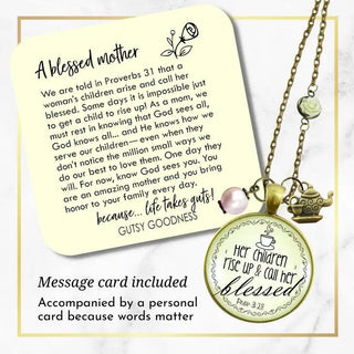 Proverbs 31 Blessed Mom Necklace