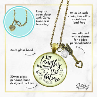 She Laughs Without Fear Necklace