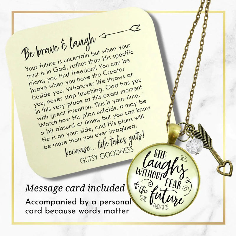 She Laughs Without Fear Necklace