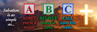 ABC's of Salvation Rectangular Christian Bumper Sticker