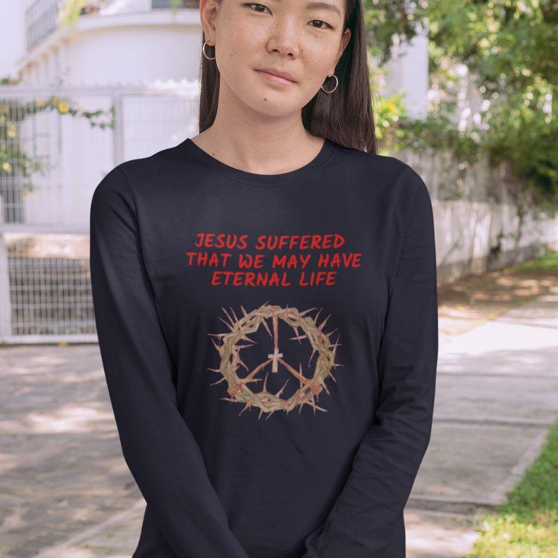 Christian Women's T-Shirts - Crown of Thorns Long Sleeves 