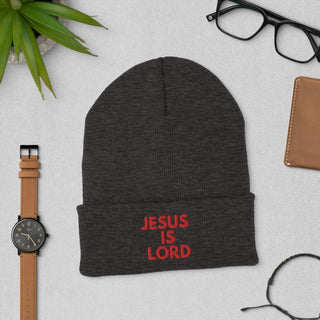 Jesus is Lord Cuffed Christian Beanies - Amela's Chamber