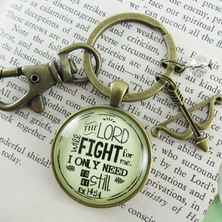 He Will Fight For You Keychain - Amela's Chamber