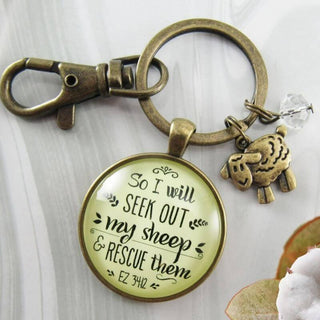 I will Seek Out My Sheep Keychain - Amela's Chamber