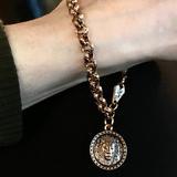 Lion of Judah Coin Heavy Chain Bracelet - Amela's Chamber