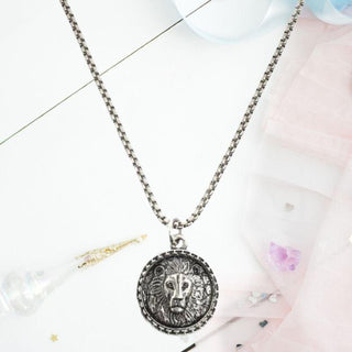 Lion of Judah  Silver Coin Necklace - Amela's Chamber
