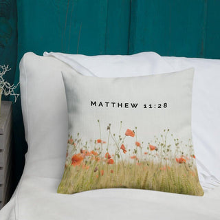 Matthew 11:28 - Come To Me 2-Sided Throw Pillow - Amela's Chamber