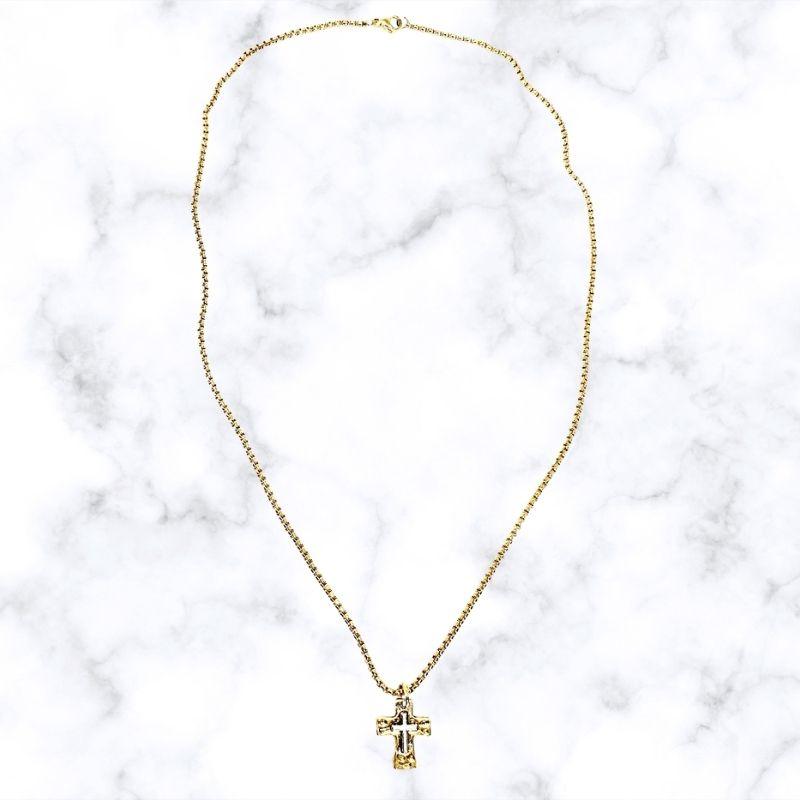 Messiah Two-Tone Cross Necklace - Amela's Chamber