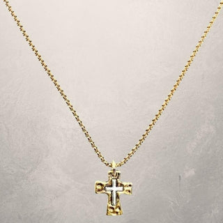 Messiah Two-Tone Cross Necklace - Amela's Chamber