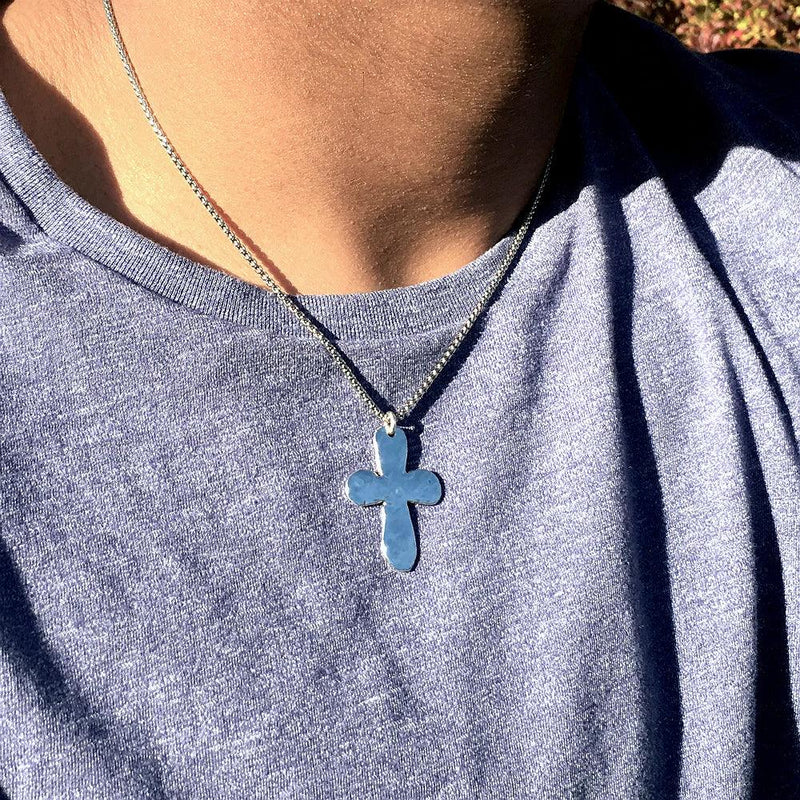 Rugged Silver Cross Necklace for Men - Amela's Chamber